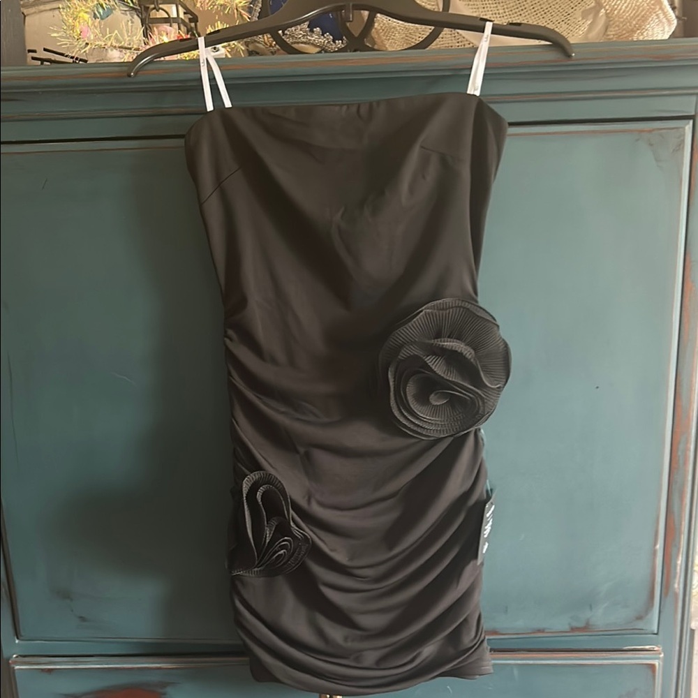 Lulu's Green Strapless Ruched Bodycon Dress
